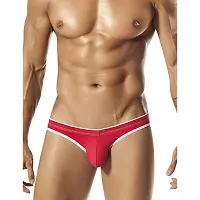 Generic Men's Polyester Thongs (Pack of 1) (AVU-ML-559-RD_Red_M)-thumb2