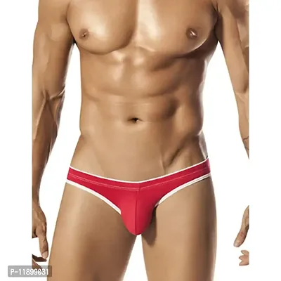 Generic Men's Polyester Thongs (Pack of 1) (AVU-ML-559-RD_Red_M)-thumb3