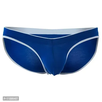 Generic Men's Polyester Thong (Pack of 1) (AVU-ML-559-BL_Blue_M)