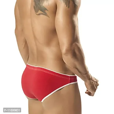 Generic Men's Polyester Thongs (Pack of 1) (AVU-ML-559-RD_Red_M)-thumb2