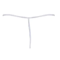 AVUN Men's Polyster Spandex Naughty, Comfort, Sexy G-String Thong (Pack of 1) ( White )-thumb1