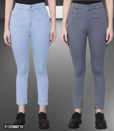 Jeans Combo 2 Pcs For Women-thumb0