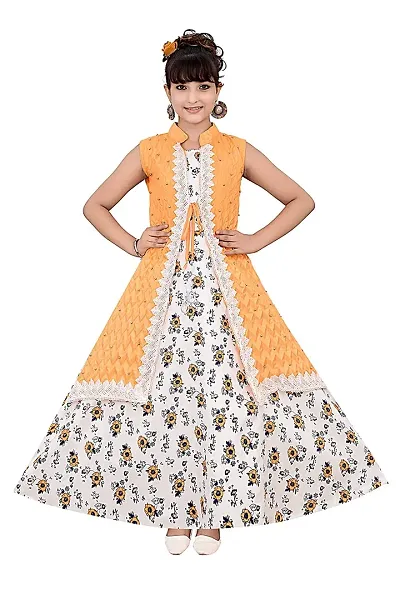 Kitty-Fashion Ethnic Blend Gown for Kids