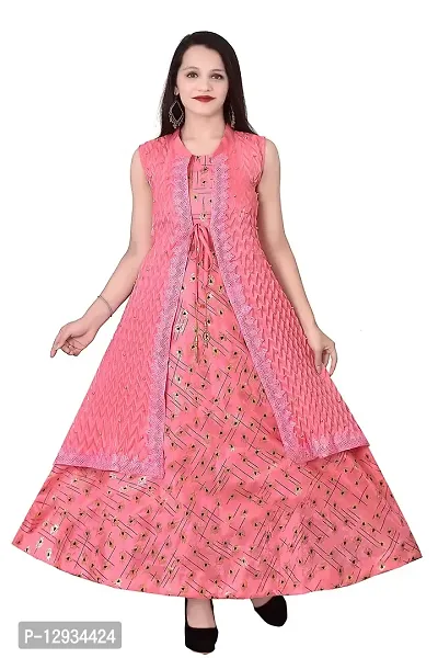 KCM Fashion Eathnic Gown Gown for Kids Girls 2-thumb0