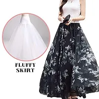 Women White Petticoat 2 Layer Underskirt Hoop Skirt for Ball Gown and Lehengas-thumb4