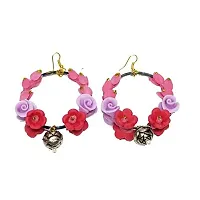 Porcelain Multi-Colour Drop Earring/Earrings/Dangle Earrings/Flower Earrings/Porcelain Earrings/Flower Jewellery-thumb1