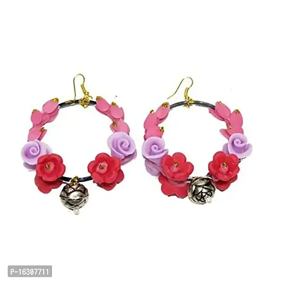 Porcelain Multi-Colour Drop Earring/Earrings/Dangle Earrings/Flower Earrings/Porcelain Earrings/Flower Jewellery-thumb2
