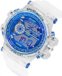 DKEROAD Digital Silicone Blue Strap Watch for Boys | Casual-Party-Wedding-Formal-Sports | - Model197-thumb1