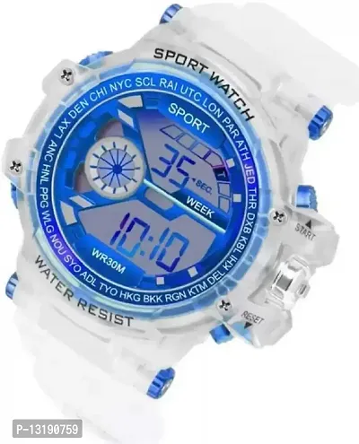 DKEROAD Digital Silicone Blue Strap Watch for Boys | Casual-Party-Wedding-Formal-Sports | - Model197-thumb2