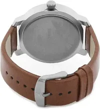 DKEROAD Analog Stainless Steel-Resin Brown-Silver Strap Watch for Couple | Casual-Party-Wedding-Formal-Sports | - Model956-thumb1