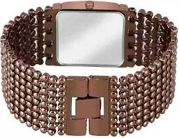 DKEROAD Analog Stainless Steel Brown Strap Watch for Girls | Casual-Party-Wedding-Formal-Sports | - Model589-thumb2