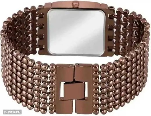 DKEROAD Analog Stainless Steel Brown Strap Watch for Girls | Casual-Party-Wedding-Formal-Sports | - Model589-thumb3