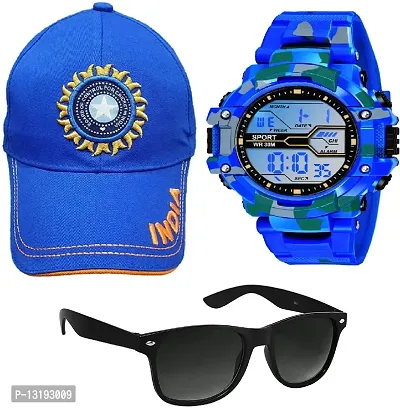 DKEROAD Digital Silicone Blue Strap Watch for Boys | Casual-Formal-Sports | - Model226