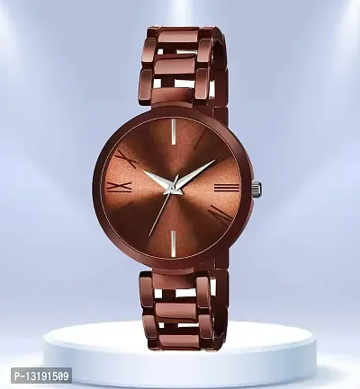 DKEROAD Analog Stainless Steel Brown Strap Watch for Women | Casual-Formal-Party-Wedding-Sports | - Model897