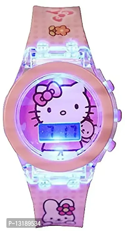 DKEROAD Digital Silicone Pink Strap Watch for Girls | Casual-Formal-Party-Wedding | - Model617-thumb4