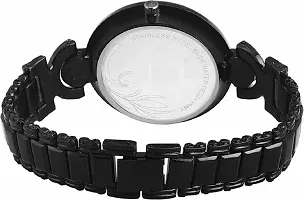 DKEROAD Analog Metal Black Strap Watch for Girls | Casual | - Model502-thumb3