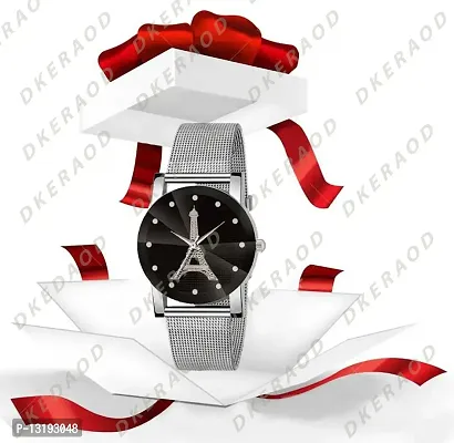 DKEROAD Analog Metal Silver Strap Watch for Girls | Party-Wedding | - Model635
