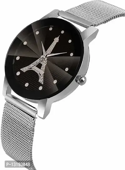 DKEROAD Analog Metal Silver Strap Watch for Girls | Party-Wedding | - Model635-thumb2