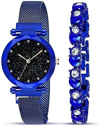 DKEROAD Analog Metal Blue Strap Watch for Girls | Formal-Casual-Party-Wedding | - Model269-thumb2