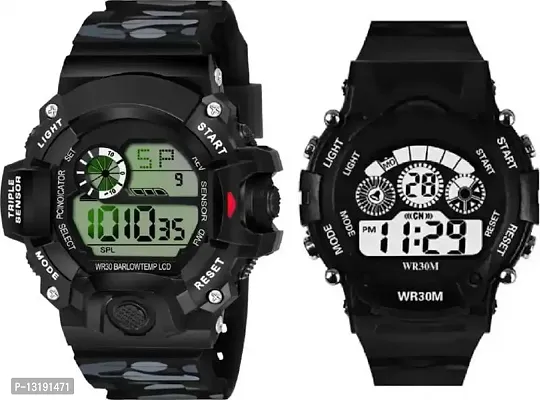 DKEROAD Digital Silicone Black Strap Watch for Boys & Girls | Casual-Party-Wedding-Formal-Sports | - Model714