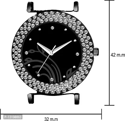 DKEROAD Analog Metal Black Strap Watch for Girls | Casual-Formal-Party-Wedding | - Model418-thumb3