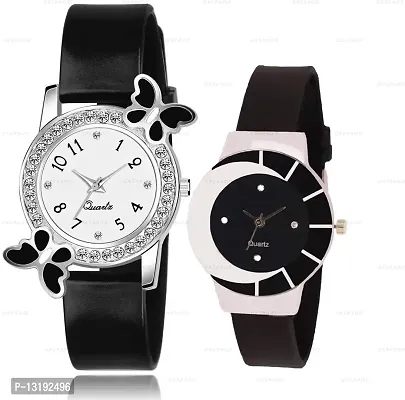 DKEROAD Analog Silicone Black Strap Watch for Girls | Casual-Formal-Party-Wedding | - Model396