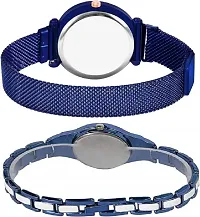DKEROAD Analog Metal Blue Strap Watch for Girls | Formal-Casual-Party-Wedding | - Model269-thumb1