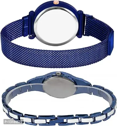 DKEROAD Analog Metal Blue Strap Watch for Girls | Formal-Casual-Party-Wedding | - Model269-thumb2