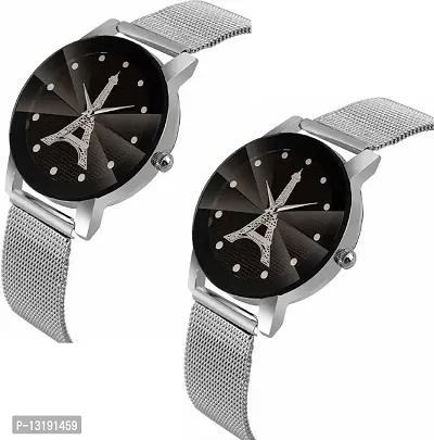 DKEROAD Analog Metal Silver Strap Watch for Women | Casual | - Model856-thumb2