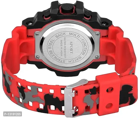 DKEROAD Digital Silicone Red-Black Strap Watch for Boys | Sports-Formal | - Model36-thumb2