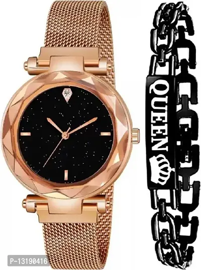 DKEROAD Analog Stainless Steel Rose Gold Strap Watch for Girls | Casual-Party-Wedding-Formal-Sports | - Model578
