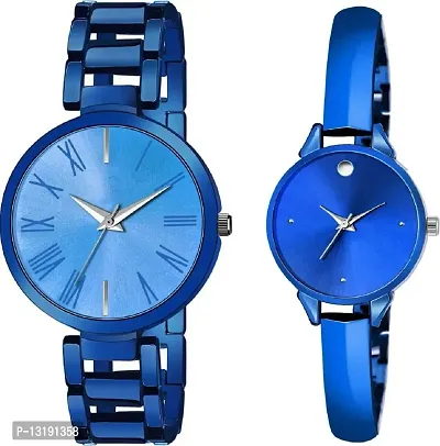 DKEROAD Analog Stainless Steel Blue Strap Watch for Girls | Casual-Party-Wedding-Formal-Sports | - Model655