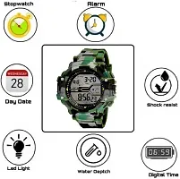 DKEROAD Digital Silicone Green Strap Watch for Girls | Casual-Party-Wedding-Formal-Sports | - Model647-thumb3