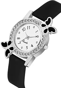 DKEROAD Analog Silicone Black Strap Watch for Girls | Casual-Formal-Party-Wedding | - Model396-thumb3