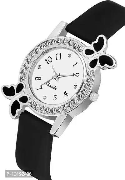 DKEROAD Analog Silicone Black Strap Watch for Girls | Casual-Formal-Party-Wedding | - Model396-thumb4