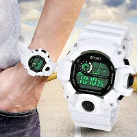 DKEROAD Digital Silicone White Strap Watch for Boys | Sports-Casual-Formal | - Model56-thumb4