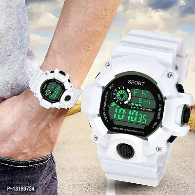 DKEROAD Digital Silicone White Strap Watch for Boys | Sports-Casual-Formal | - Model56-thumb5