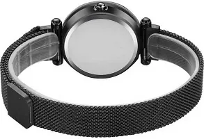 DKEROAD Analog Metal Black Strap Watch for Girls | Party-Wedding | - Model359-thumb1