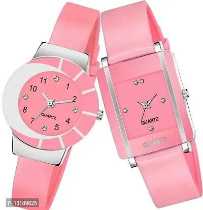 DKEROAD Analog Silicone Pink Strap Watch for Girls | Casual-Formal-Party-Wedding | - Model294-thumb0