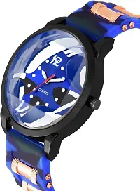 DKEROAD Analog Silicone Blue Strap Watch for Men | Casual-Party-Wedding-Formal-Sports | - Model762-thumb3
