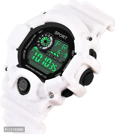 DKEROAD Analog-Digital Silicone White-Black Strap Watch for Boys | Sports-Casual-Formal-Party-Wedding | - Model69-thumb4