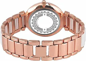 DKEROAD Analog Metal Rose Gold Strap Watch for Girls | Casual-Formal-Party-Wedding | - Model459-thumb1