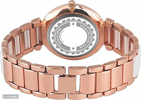 DKEROAD Analog Metal Rose Gold Strap Watch for Girls | Casual-Formal-Party-Wedding | - Model459-thumb2