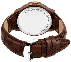 DKEROAD Analog Synthetic Leather Brown Strap Watch for Men & Women | Casual-Party-Wedding-Formal-Sports | - Model930-thumb2