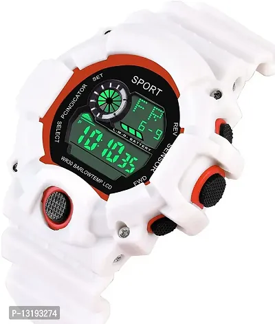 DKEROAD Digital Silicone White. Strap Watch for Boys | Sports-Casual-Formal | - Model53-thumb4