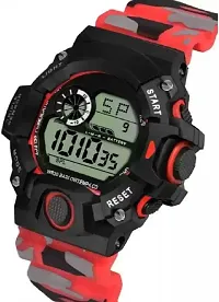 DKEROAD Digital Silicone Red-Black Strap Watch for Boys | Formal-Party-Wedding-Sports | - Model118-thumb1