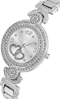 DKEROAD Analog Metal Silver Strap Watch for Girls | Casual-Formal-Party-Wedding | - Model319-thumb3