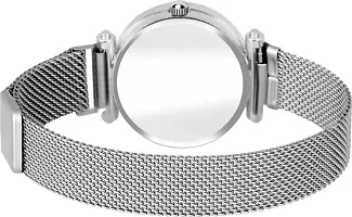 DKEROAD Analog Stainless Steel Silver-Black Strap Watch for Girls | Casual-Party-Wedding-Formal | - Model603-thumb2