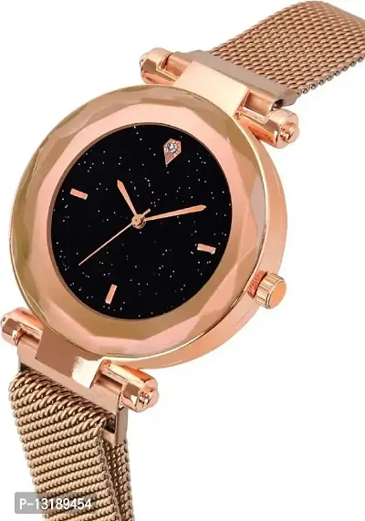 DKEROAD Analog Metal Rose Gold Strap Watch for Girls | Casual | - Model570-thumb2