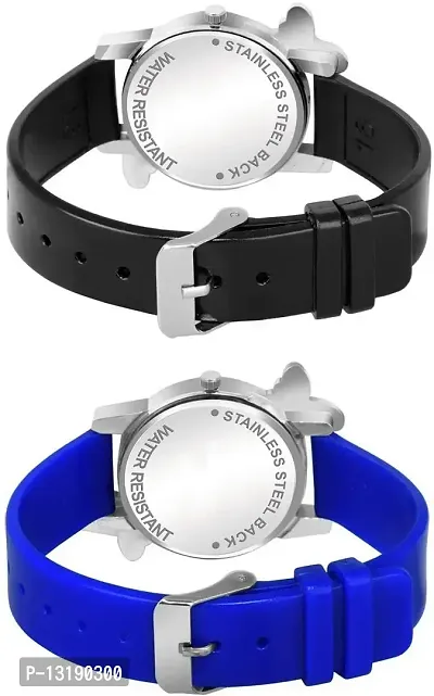 DKEROAD Analog Silicone Blue-Black Strap Watch for Girls | Casual-Party-Wedding | - Model479-thumb2